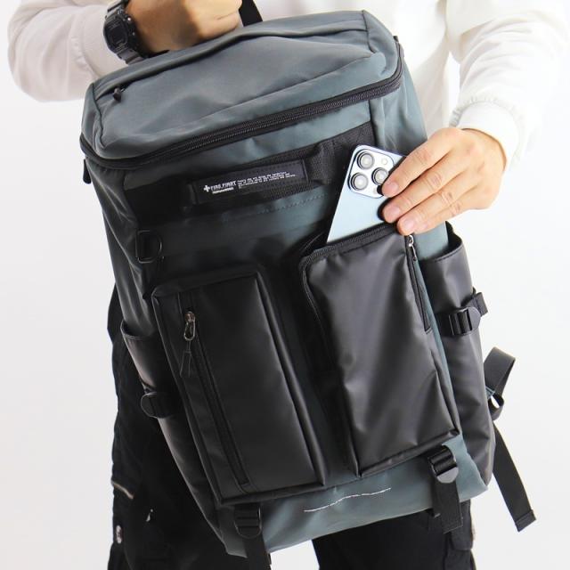 【商品レビューで+5%】ファイヤーファースト リュック FIRE FIRST デイパック バックパック かばん バッグ A4 B4 21.6L スクエアリュック 普段使い タウン デイリー 通勤 通学 ビジネス PC シンプル メンズ レディース 黒 グレー 男性 学生 軽量 丈夫 人気 ブランド FFX-100