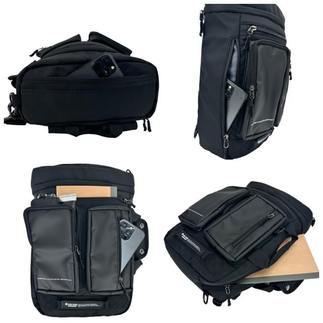 【商品レビューで+5%】ファイヤーファースト FIRE FIRST 3WAY ショルダー ショルダーバッグ 手持ち リュック バックパック A4 B4 10.1L 普段使い タウン デイリー 通勤 通学 ビジネス 旅行 トラベル レジャー シンプル メンズ 黒 グレー 男性 軽量 丈夫 人気 ブランド FFX-103