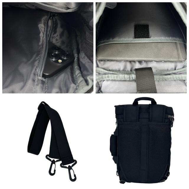 【商品レビューで+5%】ファイヤーファースト FIRE FIRST 3WAY ショルダー ショルダーバッグ 手持ち リュック バックパック A4 B4 10.1L 普段使い タウン デイリー 通勤 通学 ビジネス 旅行 トラベル レジャー シンプル メンズ 黒 グレー 男性 軽量 丈夫 人気 ブランド FFX-103