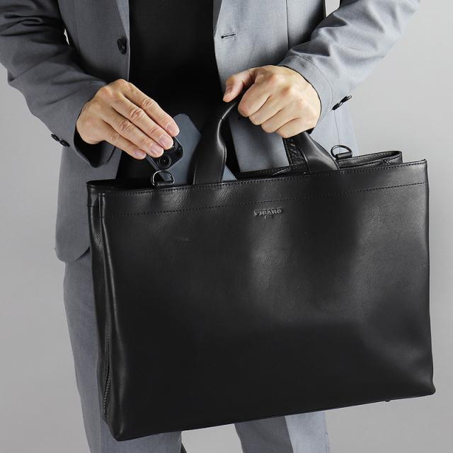 【商品レビューで+5%】フィガロ バッグ ビジネスバッグ メンズ ブランド FIGARO ビス 17104 ブリーフケース トートバッグ ビジネストート 2WAY ショルダーバッグ B4 A4 三方開き 牛革 本革 レザー 革 軽量 普段使い 通勤 ビジネス 出張 旅行 大容量 日本製 ビジカジ 人気_17
