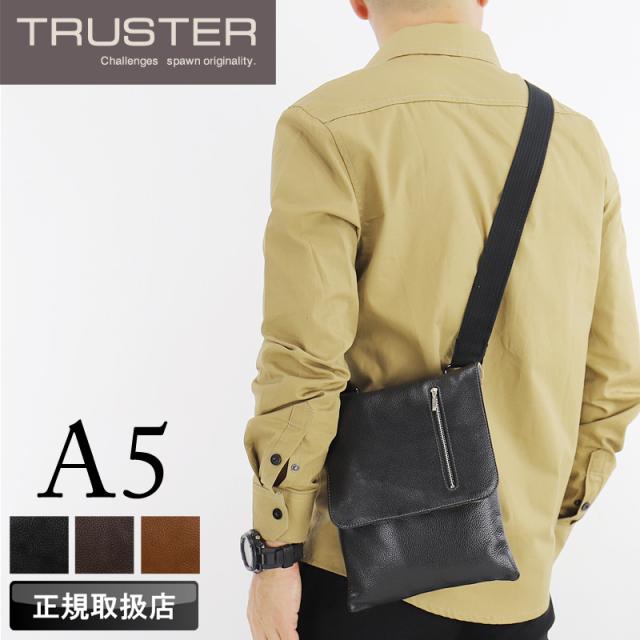 【商品レビューで+5%】ショルダーバッグ メンズ トラスター バッグ  ブランド TRUSTER モスク 75812 ミニショルダーバッグ 斜め掛け 肩掛け 薄マチ A5 牛革 本革 レザー 革 軽量 普段使い 通勤 ビジネス 旅行 トラベル レジャー レディース カジュアル オシャレ 人気