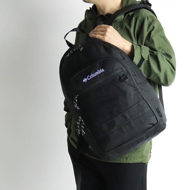 【商品レビュー記入で+5%】コロンビア リュック Columbia メンズ レディース 大容量 通学 男女兼用 ブランド 通勤 おしゃれ デイパック PU8302 30L A4 B4 軽量 アウトドア 男子 女子 中学生 高校生 大学生 リュックサック デイパック スクールリュック 黒 かわいい_1