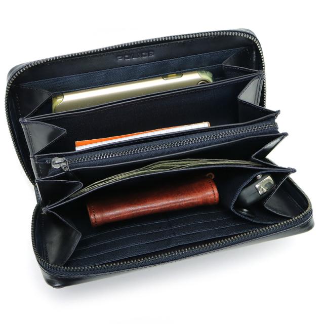 【商品レビュー記入で+5%】POLICE(ポリス) SPAZZOLA(スパッツォラ) ラウンドファスナー長財布 小銭入れあり クラッチバッグ セカンドバッグ 牛革 革小物 PA-70505 メンズ 送料無料_6