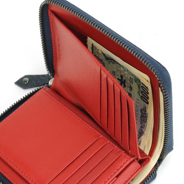 商品レビュー記入で+5%】ポリス 二つ折り財布 小銭入れあり POLICE