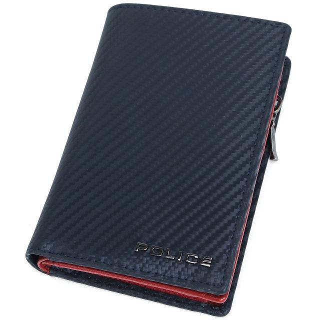 商品レビュー記入で+5%】ポリス ミドルウォレット 二つ折り財布 小銭