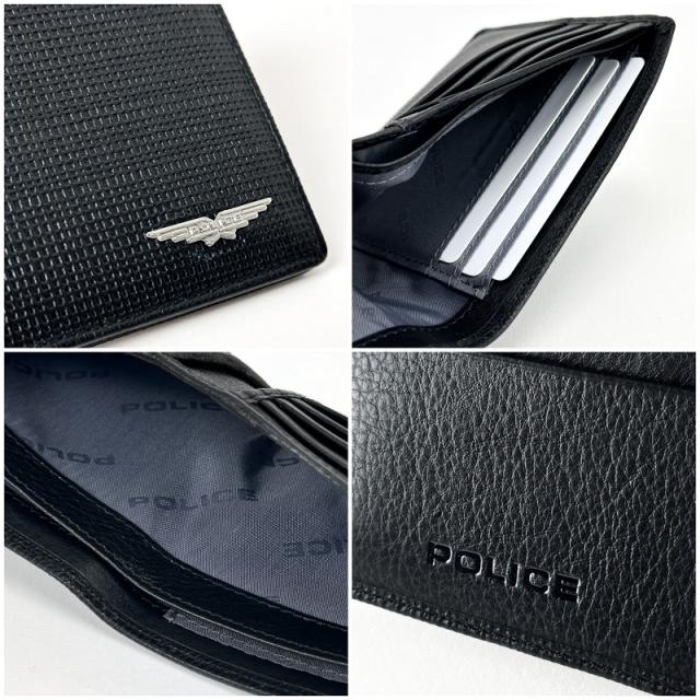 商品レビュー記入で+5%】ポリス 財布 二つ折り メンズ POLICE さいふ