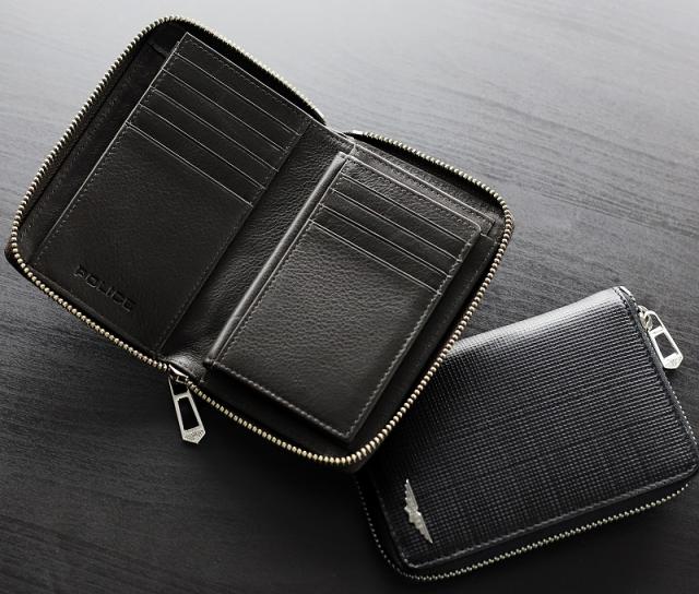 商品レビュー記入で+5%】ポリス 財布 二つ折り メンズ POLICE さいふ