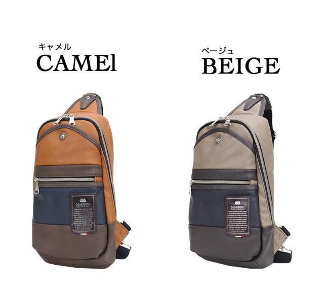 【商品レビュー記入で+5%】メデンイクイップメントボディバッグ MADDEN EQUIPMENT メデン MAJESTY マジェスティ 2.5L TMPI-02 ワンショルダーバッグ メンズ斜め掛けバッグ メンズ レディース コンパクト 軽量 合成皮革 合皮 フェイクレザー MADDEN