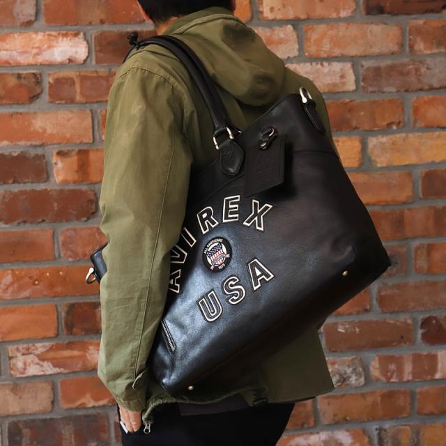 【商品レビューで+5%】アビレックス バッグ トートバッグ メンズ 本革 ショルダーバッグ アヴィレックス AVIREX 限定モデル レディース 男女兼用 通勤 通学 BULTO ブルト ユニセックス AVX5627 アビレックス ワッペン レザー 牛革 革 2way 鞄 男性 女性 大人_3