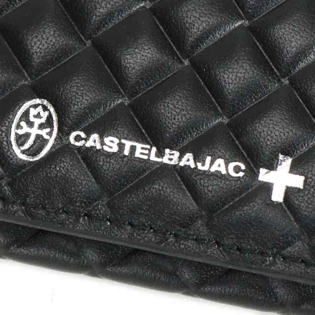 【 美品 】カステルバジャック 小銭入れ トルク 財布　お札　黒　ジップ　赤 CASTELBAJAC カステルバジャック 二つ折り財布 本革 期間限定