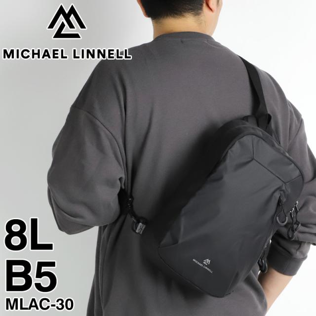 【商品レビューで+5%】マイケルリンネル ボディバッグ メンズ ブランド MICHAEL LINNELL MLAC-30 ワンショルダーバッグ 斜め掛けバッグ 8L B5 撥水 軽量 レディース 男女兼用 通勤 旅行 アウトドア レジャー トラベル フェス オシャレ カジュアル 人気 鞄 カバン かばん