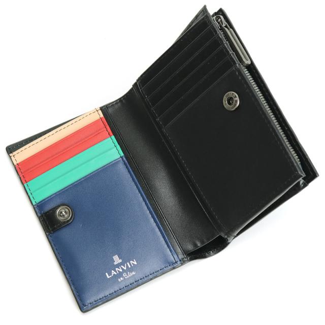 【商品レビュー記入で+5%】ランバンオンブルー ミドルウォレット 小銭入れあり LANVIN en Bleu スタンパ セミ長財布 二つ折り財布 札入れ 522604 普段使い ビジネス 牛革 本革 革 レザー メンズ ブランド カジュアル オシャレ 人気 財布 さいふ サイフ 革小物 ウォレット_9