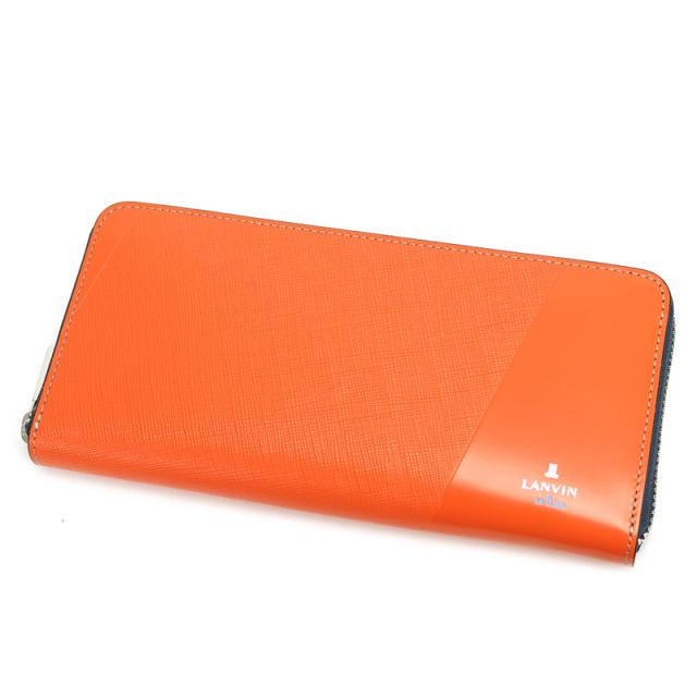 商品レビュー記入で+5%】ランバンオンブルー ラウンドファスナー長財布