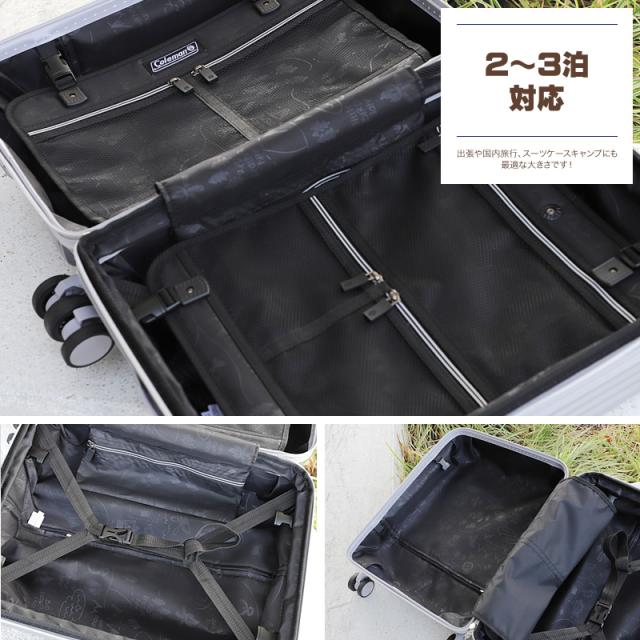 【商品レビュー記入で+5%】コールマン スーツケース Coleman キャリーケース キャリーバッグ 機内持込 機内持ち込み 1泊 2泊 3泊 軽量 拡張 かわいい TAS Sサイズ かわいい メンズ レディース ダブルキャスター 2〜3泊 小型 14-69 30L 38L 30L+8L 旅行_7