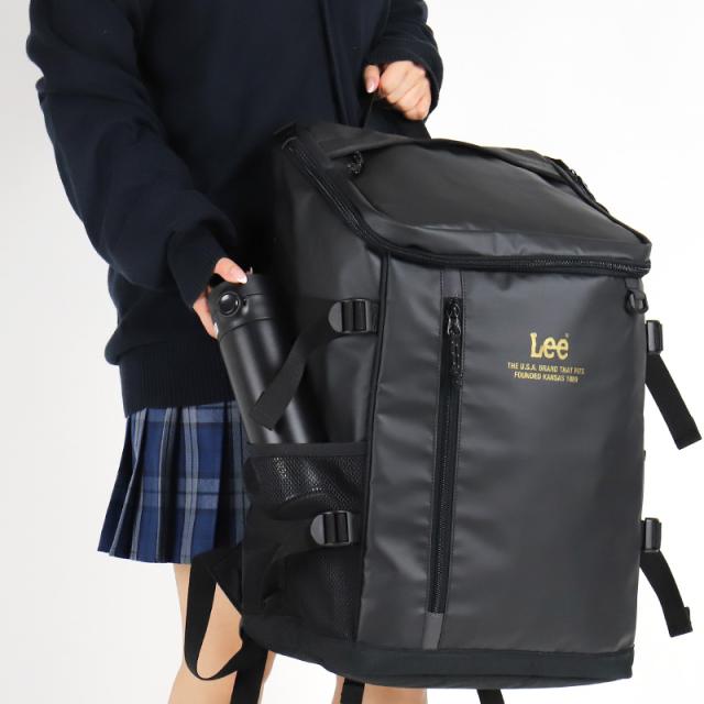 【商品レビュー記入で+5%】Lee リュック メンズ 大容量 リュックサック リー 320-4920 スクエアリュック デイパック バックパック 32L レディース 男女兼用 ジュニア 学生 大学生 高校生 中学生 男子 女子 A3 B4 A4 PC収納 通勤 通学 旅行 部活 軽量 撥水 ブランド 人気_15