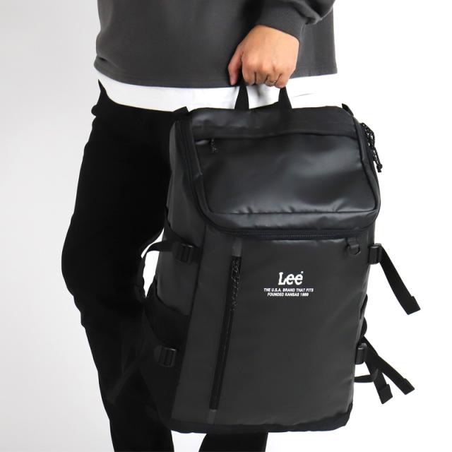 【商品レビュー記入で+5%】Lee リュック メンズ 大容量 リュックサック リー 320-4920 スクエアリュック デイパック バックパック 32L レディース 男女兼用 ジュニア 学生 大学生 高校生 中学生 男子 女子 A3 B4 A4 PC収納 通勤 通学 旅行 部活 軽量 撥水 ブランド 人気_16
