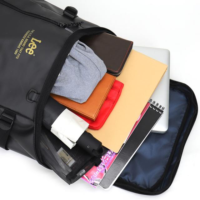 【商品レビュー記入で+5%】Lee リュック メンズ 大容量 リュックサック リー 320-4920 スクエアリュック デイパック バックパック 32L レディース 男女兼用 ジュニア 学生 大学生 高校生 中学生 男子 女子 A3 B4 A4 PC収納 通勤 通学 旅行 部活 軽量 撥水 ブランド 人気_8