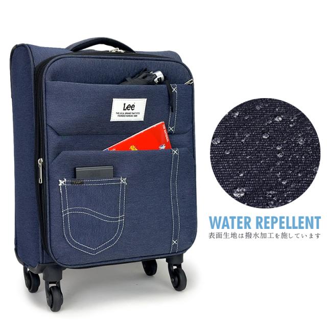 【商品レビューで+5%】Lee スーツケース ソフトキャリーケース キャリーケース キャリーバッグ 機内持ち込み フロントオープン 320-9030 Sサイズ 軽量 拡張 かわいい 4輪 35L 41L 拡張 1泊 2泊 3泊 旅行 撥水 メンズ レディース デニム調 おしゃれ リー ブランド 修学旅行 商品レビューで+5%】Lee スーツケース ソフトキャリーケース キャリー