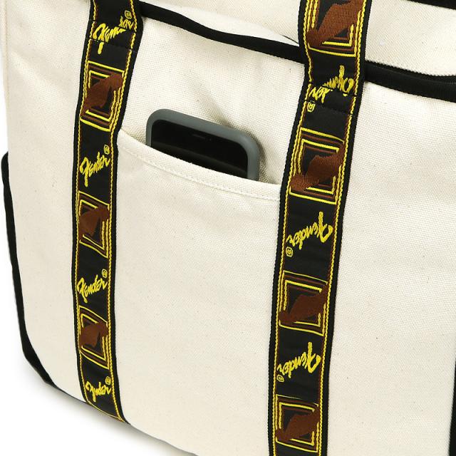 【商品レビュー記入で+5%】フェンダー トートバッグ メンズ 大きめ ファスナー付き Fender 950-6003　肩掛け 軽量 帆布 モノグラムストラップ A4 コットン キャンバス 通勤 通学 旅行 スポーツ レジャー レディース 男女兼用 オシャレ カジュアル 人気の通販は