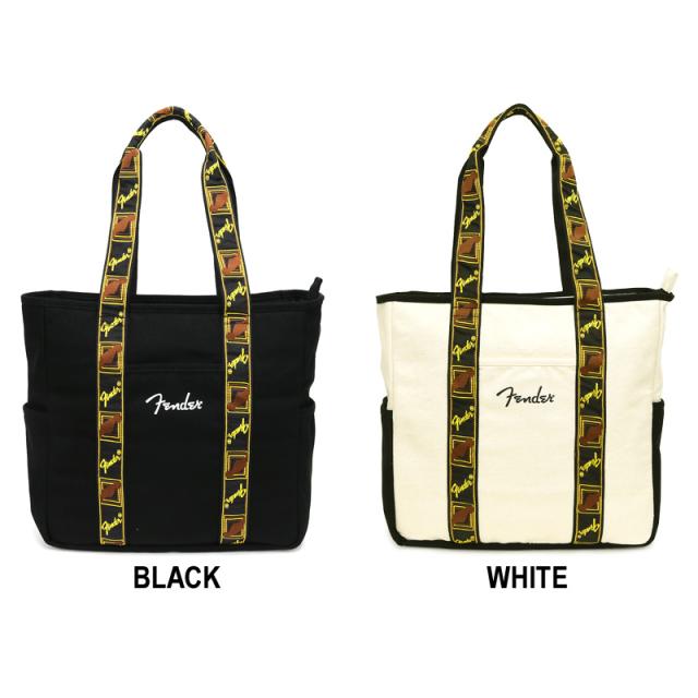 【商品レビュー記入で+5%】フェンダー トートバッグ メンズ 大きめ ファスナー付き Fender 950-6003　肩掛け 軽量 帆布 モノグラムストラップ A4 コットン キャンバス 通勤 通学 旅行 スポーツ レジャー レディース 男女兼用 オシャレ カジュアル 人気の通販は