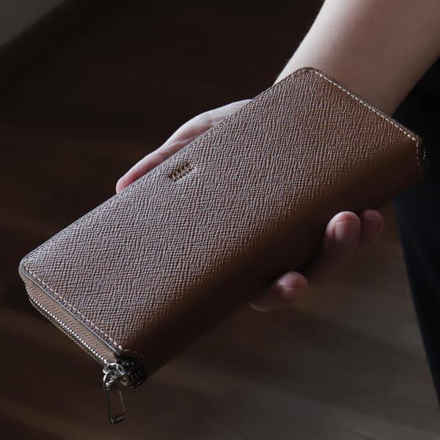 商品レビュー記入で+5%】タケオキクチ ラウンドファスナー長財布 小銭