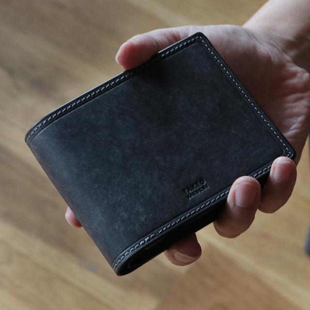 商品レビュー記入で+5%】タケオキクチ 二つ折り財布 小銭入れあり