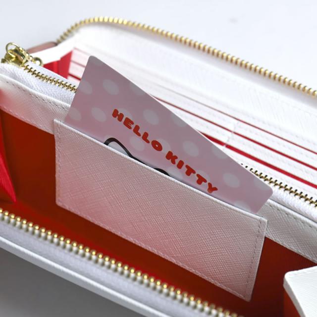 【商品レビュー記入で+5%】ハローキティ 財布 大人 プレゼント ラウンドファスナー長財布 12160 Hello Kitty キティ キティー キティちゃん ロングウォレット 長財布 長ナイフ サイフ ウォレット 革財布 レザー かわいい 女の子 女性 レディース 人気 キャラクター サンリオ_10