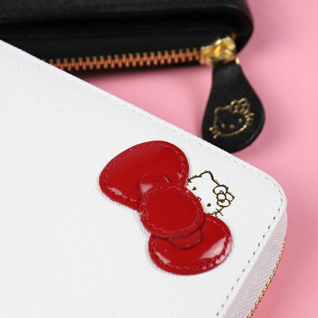 【商品レビュー記入で+5%】ハローキティ 財布 大人 プレゼント ラウンドファスナー長財布 12160 Hello Kitty キティ キティー キティちゃん ロングウォレット 長財布 長ナイフ サイフ ウォレット 革財布 レザー かわいい 女の子 女性 レディース 人気 キャラクター サンリオ_3