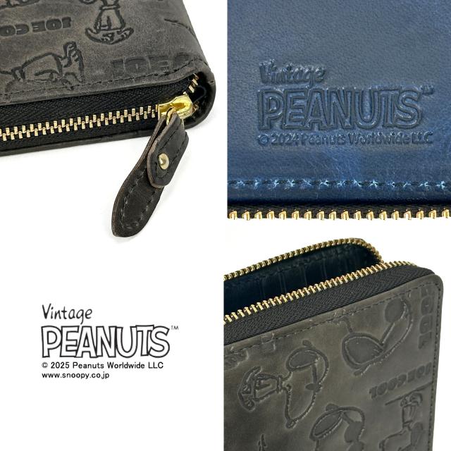 【商いもの文芸評論記入で+5%】おせっかい 紙入れ レディース メンズ 二つ折り紙入れ PEANUTS SNOOPY JOE COOL 革小物 牛皮 本革 ラウンドジッパー 紙入れ 可愛らしい 普段使い走り ウォレット 落花生 アニメ 人となり 一般受け 成年者向け 差し上げ物 差し上げ物 monogram 73324