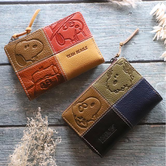 【商品レビュー記入で+5%】財布 レディース 二つ折り財布 スヌーピー 大人向け PEANUTS SNOOPY TEAM BEAGLE 73441 サイフ 本革 牛革 レザー 革財布 小銭入れ L字ファスナー小銭入れ 大容量 カード入れ ピーナッツ  ピーナツ アニメ キャラクター ブランド メンズ 商品レビュー記入で+5%】財布 レディース 二つ折り財布 スヌーピー