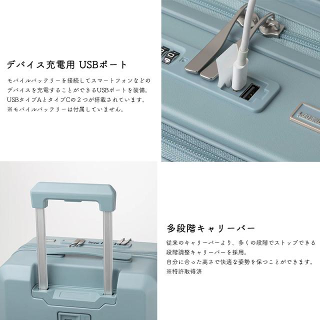 【商品レビューで+5%】スーツケース SSサイズ レジェンドウォーカー LEGEND WALKER ことりっぷ CO5902-38 キャリーケース ファスナー フロントオープン レディース メンズ ブランド 小型 USB 24L 1泊 2泊 1〜2泊 軽量 静音 TSAロック TSロック 4輪 国内旅行 出張 機内持込み_4