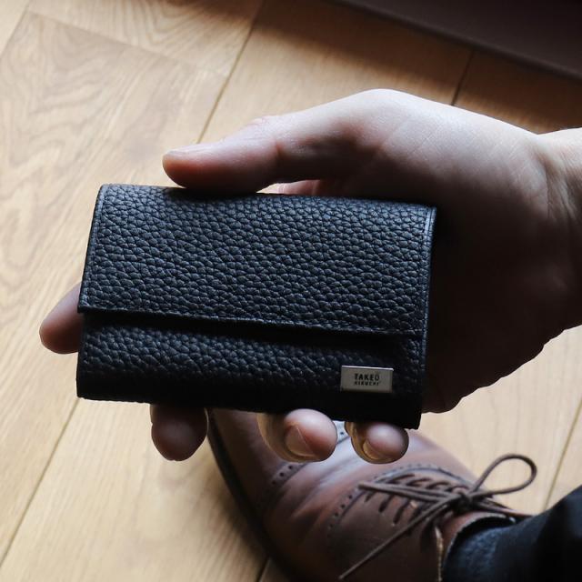 【商品レビュー記入で+5%】タケオキクチ 財布 三つ折り メンズ ブランド 本革 三つ折り財布 TAKEO KIKUCHI ビル 733605 札入れ ミニウォレット ミニ財布 牛革 シュリンクレザー  革 レザー オシャレ カジュアル 普段使い ビジネス正規品 人気 さいふ サイフ 革小物 商品レビュー記入で+5%】タケオキクチ 財布 三つ折り メンズ ブランド