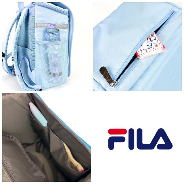 【商品レビュー記入で+5%】フィラ ランドサック FILA キッズ リュック 子ども 子供 女の子 女子 男子 男の子 男児 女児 ランドセル型 スクールリュック ランドサック ランドセルリュック 入学 学校 新入学 A4 18L 撥水 かばん 大容量バッグ 小学校 小学生 ブラック 黒 7902_11