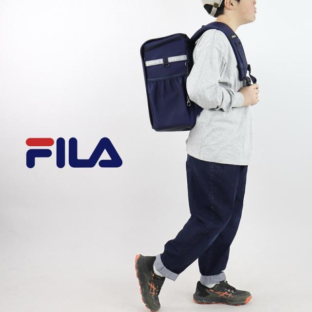 【商品レビュー記入で+5%】フィラ ランドサック FILA キッズ リュック 子ども 子供 女の子 女子 男子 男の子 男児 女児 ランドセル型 スクールリュック ランドサック ランドセルリュック 入学 学校 新入学 A4 18L 撥水 かばん 大容量バッグ 小学校 小学生 ブラック 黒 7902_15
