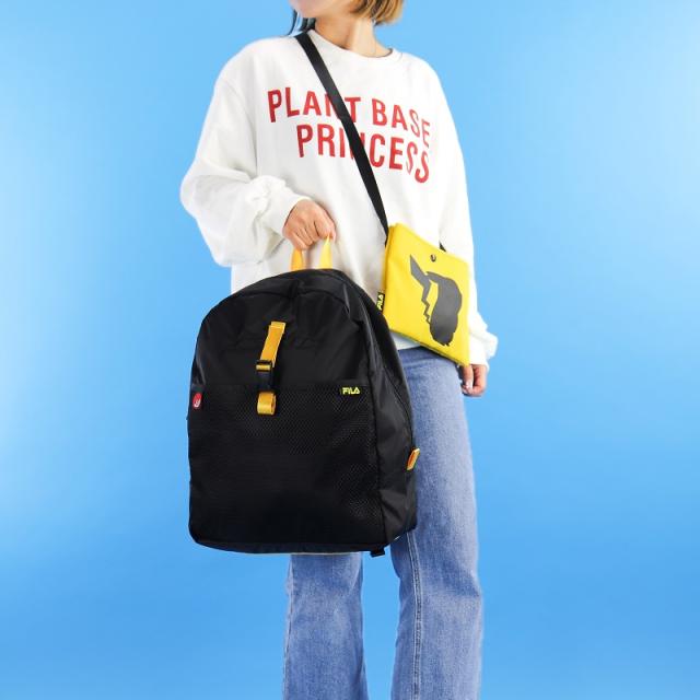 【商品レビュー記入で+5%】フィラ リュック FILA リュックサック FILAのポケモンシリーズ デイパック バックパック レディース メンズ サコッシュ ミニショルダー 撥水 A4 サブバッグ ブランド 普段使い お出かけ かばん レジャー 可愛い 旅行 正規品 FPK002_12