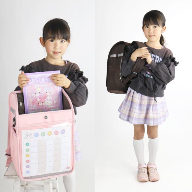 【商品レビュー記入で+5%】ナイスクラップ ランドサック NICE CLAUP 大容量 ランドセル型 ランドセルリュック スクールリュック A4 18L 軽量 撥水 ブランド 通学 通園 キッズ 子供 女の子 女子 Dreaming ドリーミング ネコ リボン 女児 小学生 低学年 入学 お祝い NC410_9