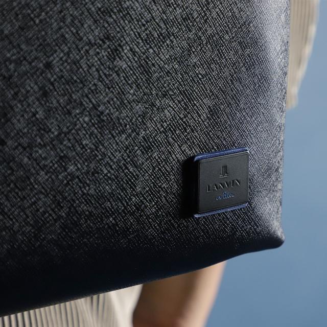 【商品レビューで+5%】ランバンオンブルー リュック メンズ ランバン バッグ ブランド ビジネス LANVIN en Bleu HOMES ホームズ 523711 A4 レディース スクエア リュックサック 撥水 デイパック バックパック ビジネスリュック ビジカジ 出張 商談 レザー 革 本革 通勤_4