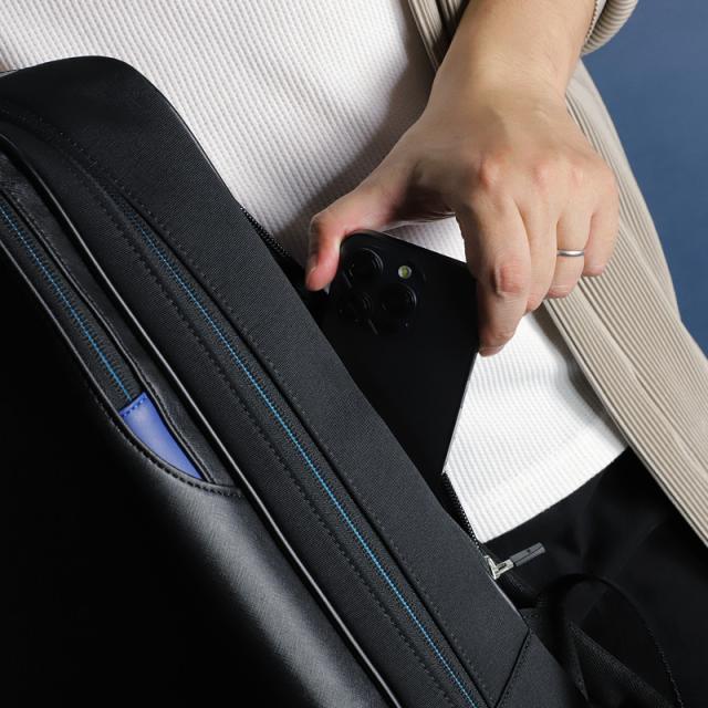 【商品レビューで+5%】ランバンオンブルー リュック メンズ ランバン バッグ ブランド ビジネス LANVIN en Bleu HOMES ホームズ 523712 B4 A4 レディース スクエア リュックサック 撥水 デイパック バックパック ビジネスリュック ビジカジ 出張 商談 レザー 革 本革 通勤_18
