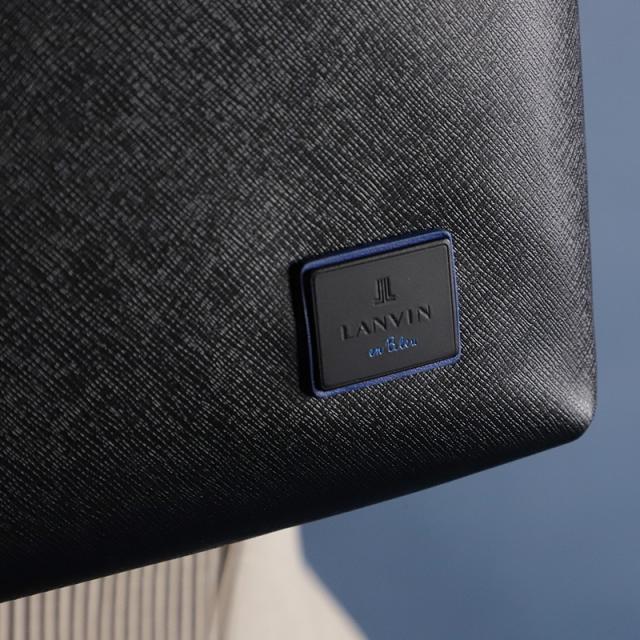 【商品レビューで+5%】ランバンオンブルー リュック メンズ ランバン バッグ ブランド ビジネス LANVIN en Bleu HOMES ホームズ 523712 B4 A4 レディース スクエア リュックサック 撥水 デイパック バックパック ビジネスリュック ビジカジ 出張 商談 レザー 革 本革 通勤_4