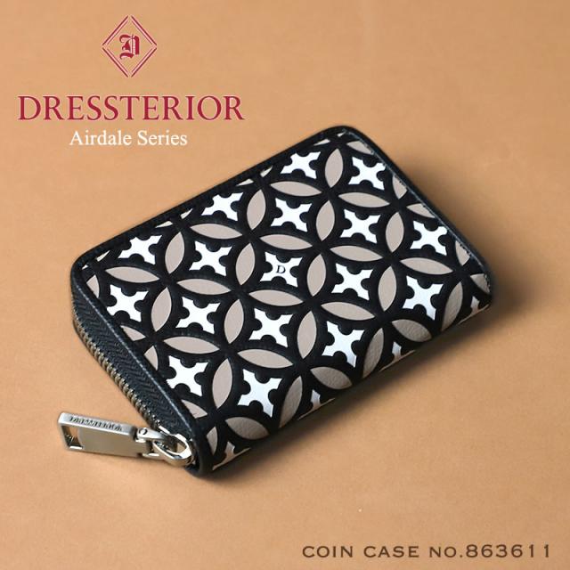 【商品レビュー記入で+5%】ドレステリア 財布 小銭入れ メンズ DRESSTERIOR Airdale エアデール キーチェーン ケース ラウンドファスナー ブランド 財布 863611 サイフ 男女兼用 レディース カード入れ カードケース おしゃれ 牛革 レザー オーバーラップサークル