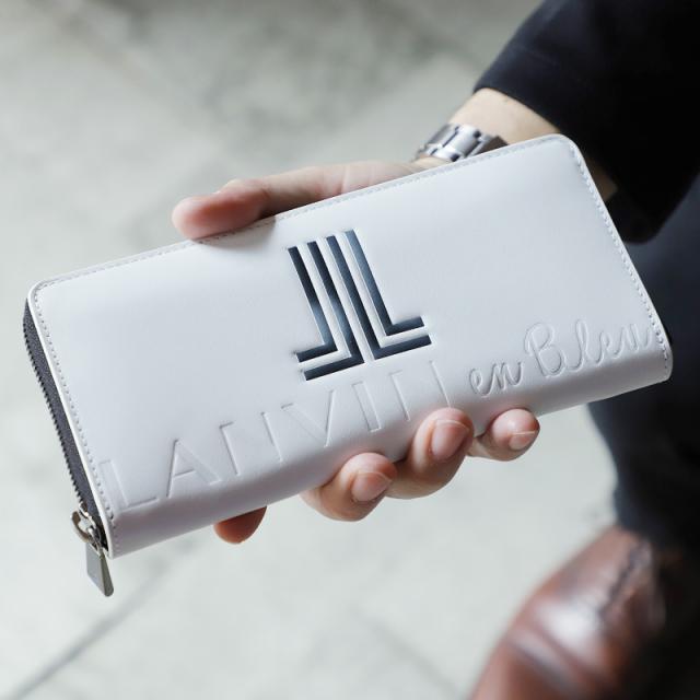 商品レビューで+5%】ランバン 財布 メンズ ブランド 本革 長財布