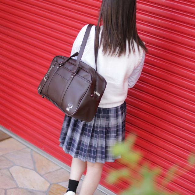 【商品レビューで+5%】ピーナッツ スクールバッグ PEANUTS スヌーピー 合皮 スクバ 女子高生 メンズ レディース キッズ 女の子 通学 中学生 高校生 学校 男女兼用 通学かばん 学生 ジュニア A4 パスケース付き シンプル グッズ キャラクター SY1991_9