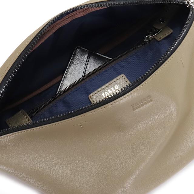 【商品レビューで+5%】タケオキクチ バッグ ボディバッグ メンズ ブランド 小さめ TAKEO KIKUCHI フィル 709911 ワンショルダーバッグ 斜め掛けバッグ ポーチ 小物入れ 山羊革 ゴートレザー ゴート革 本革 レザー 革 軽量 レディース カジュアル オシャレ 人気 正規品_12