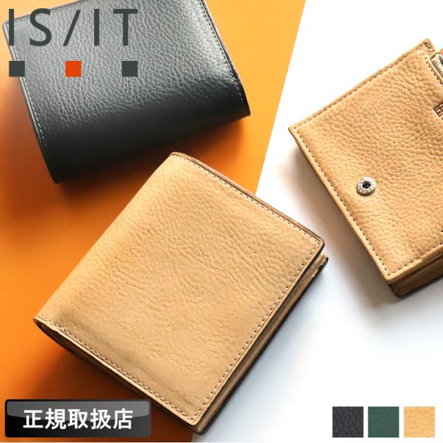 【商品レビューで+5%】イズイット 財布 二つ折り メンズ ブランド 本革 二つ折り財布 IS/IT HITCH小物 ヒッチ小物 974612 札入れ ハーフウォレット  折財布 コンパクト ミニ財布 牛革  革 レザー オシャレ カジュアル 正規品 正規販売店 人気 さいふ サイフ ウォレット 革小物