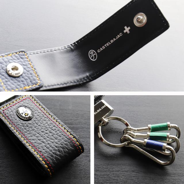 【商品レビュー記入で+5%】 カステルバジャック キーホルダー CASTELBAJAC メンズ Thread スレッド 036621 3連 革小物 革 牛革 レザー キーリング キーチェーン スマートキー 財布 サイフ ウォレット レディース ユニセックス ステッチ バジャック 人気_5
