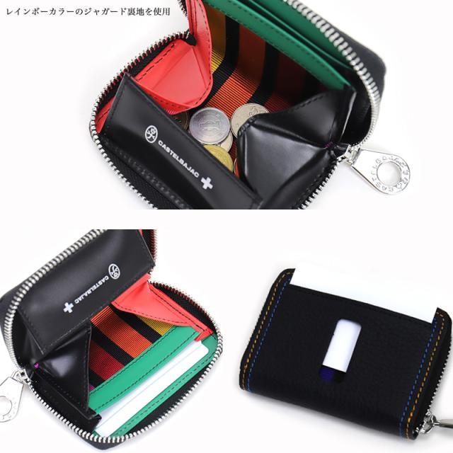 【商品レビュー記入で+5%】 カステルバジャック 小銭入れ 財布 CASTELBAJAC メンズ Thread スレッド 036622 カードケース パスケース 革小物 革 牛革 レザー ラウンドファスナー ミニ財布 コインケース ウォレット レディース ブランド ステッチ オシャレ 人気_6