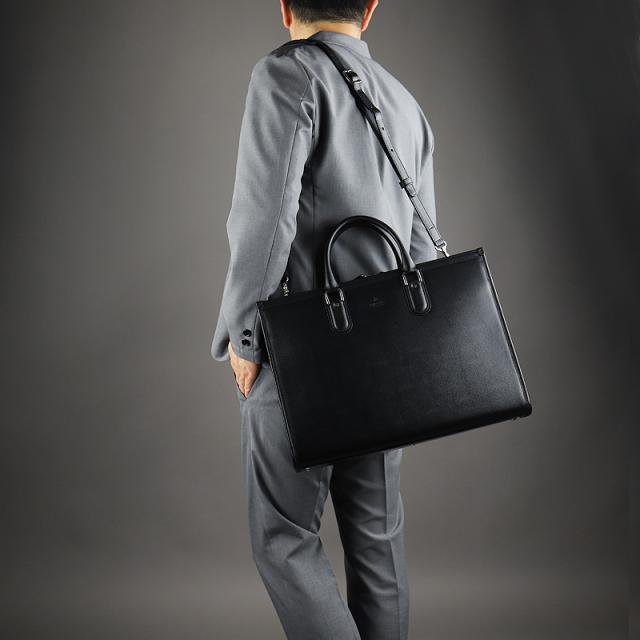 【商品レビューで+5%】ランバン バッグ ビジネスバッグ メンズ ブランド B4 A4 ランバンコレクション LANVIN COLLECTION ニューフロー ブリーフケース ショルダーバッグ 2WAY 斜め掛け 肩掛け 282562 ビジネス ビジカジ 通勤 出張 牛革 本革 レザー 軽量 正規品 正規販売店_15