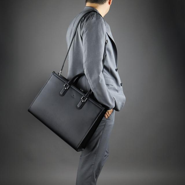 【商品レビューで+5%】ランバン バッグ ビジネスバッグ メンズ ブランド B4 A4 ランバンコレクション LANVIN COLLECTION ニューフロー ブリーフケース ショルダーバッグ 2WAY 斜め掛け 肩掛け 282562 ビジネス ビジカジ 通勤 出張 牛革 本革 レザー 軽量 正規品 正規販売店_3
