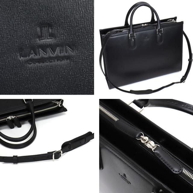 【商品レビューで+5%】ランバン バッグ ビジネスバッグ メンズ ブランド B4 A4 ランバンコレクション LANVIN COLLECTION ニューフロー ブリーフケース ショルダーバッグ 2WAY 斜め掛け 肩掛け 282562 ビジネス ビジカジ 通勤 出張 牛革 本革 レザー 軽量 正規品 正規販売店_6