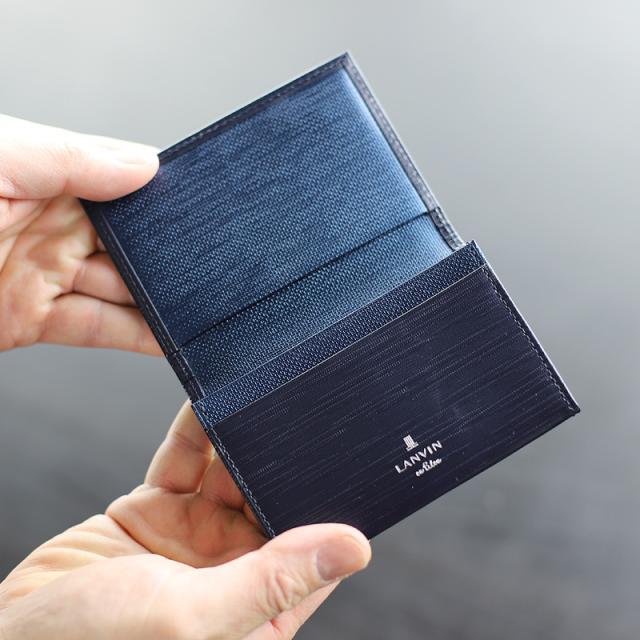 【商品レビューで+5%】ランバン カードケース メンズ 本革 ブランド ランバンオンブルー LANVIN en Bleu アドニス小物 520653 名刺入れ パスケース 定期入れ ビジネス 牛革 革 レザー オシャレ カジュアル 人気 財布 さいふ サイフ 革小物 ウォレット 正規品 正規販売店_11